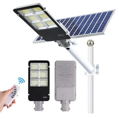 Lampă Solară Stradală cu Panou Solar și Braț de Susținere 400W
