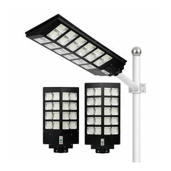 Lampă Solară Stradală Dublă 1500W cu Telecomandă și Suport Metalic