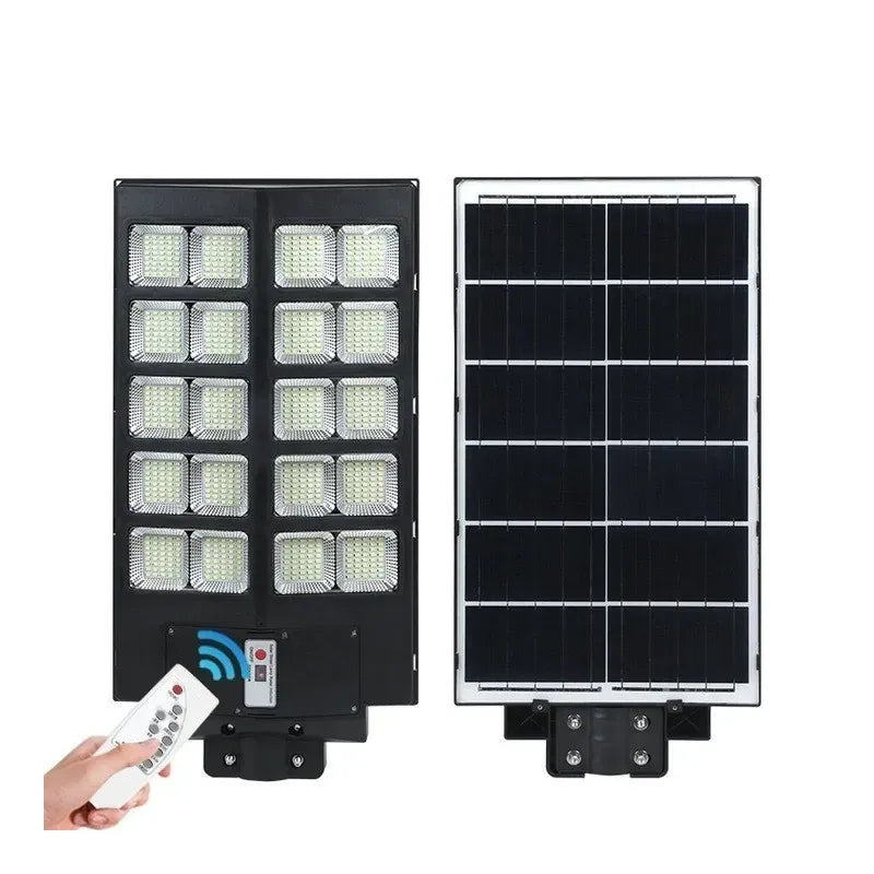 Lampă Solară Stradală Dublă 1500W cu Telecomandă și Suport Metalic - imagine 2
