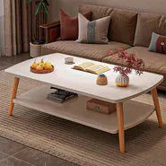 Masuta de Cafea Dreptunghiulara cu 2 Niveluri, 40x80x42 cm