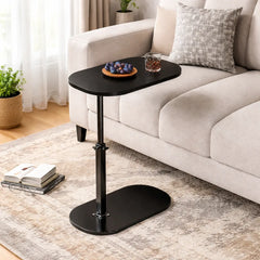 Masuta de cafea reglabila cu picior tip C pentru pat sau canapea, blat rotativ 360°, 40 x 30 cm, inaltime 43-80 cm - imagine 2