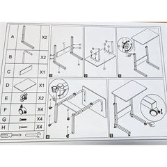 Masuta Laptop Reglabila cu Roti 60x40 cm, Cadru Metalic, Blat MDF, Inaltime Ajustabila, Maro - imagine 7