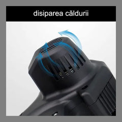 Mini Drujba tip Fierastrau cu Lant Electric Portabil, 2 Lanturi 6 inch, 2 Acumulatori 48V, Autonomie 4 Ore, 2 Manusi, Negru - imagine 8