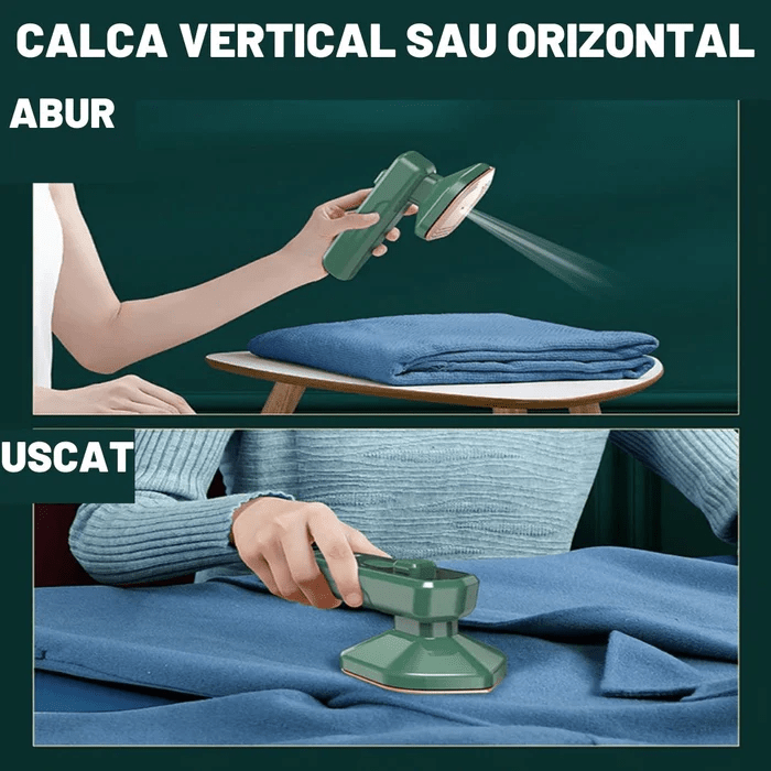 Mini Fier de Călcat Portabil Fără Fir 2 in 1 - Promagg.ro