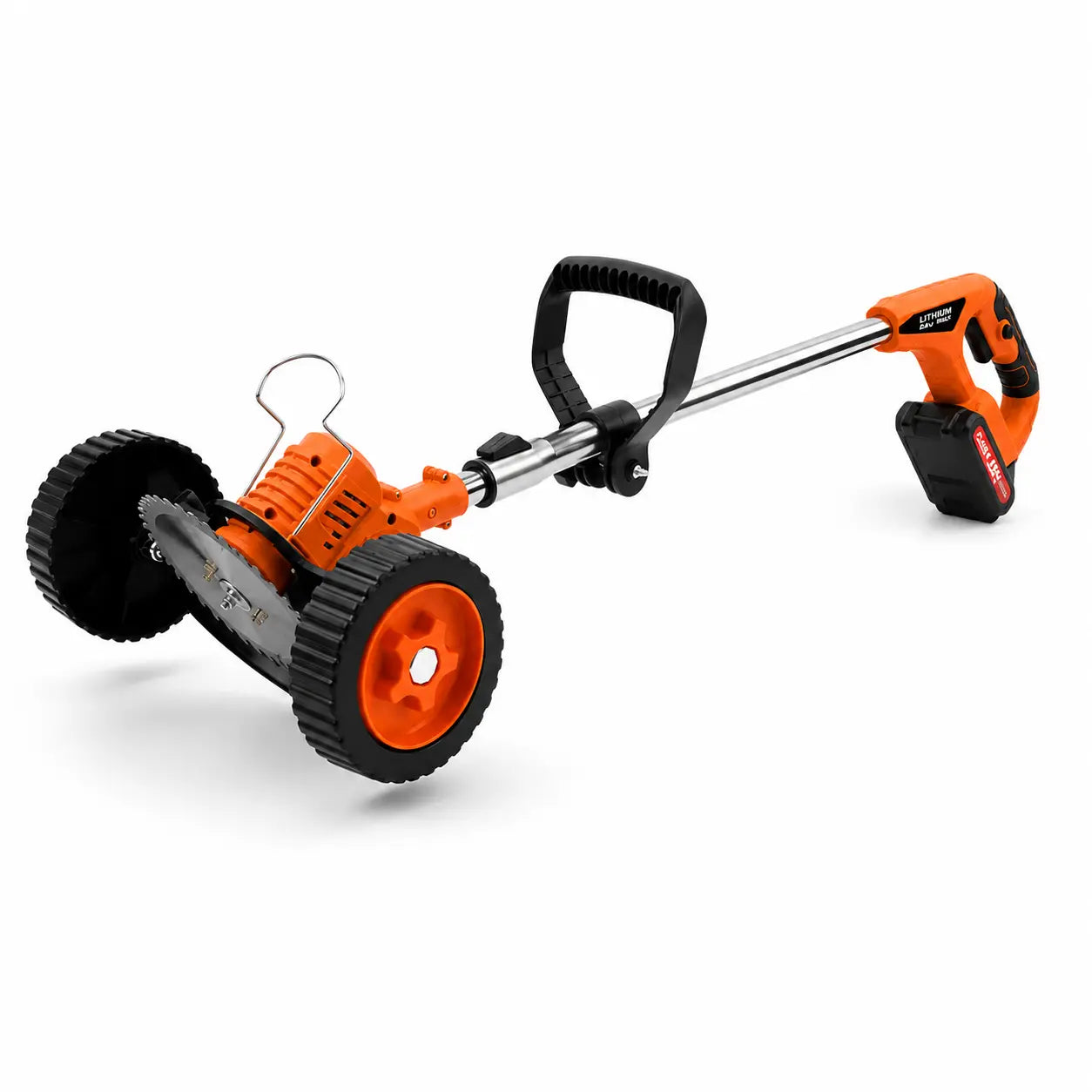 Motocoasă cu Acumulator 48V, 2 Acumulatori 4000mAh, 18.000 RPM, Roți Detașabile - imagine 5