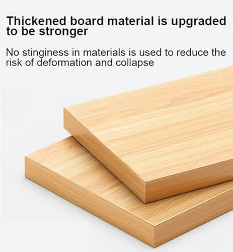 Noptiera din Lemn cu 2 Sertare si Raft de Depozitare, Design Minimalist Modern - imagine 5