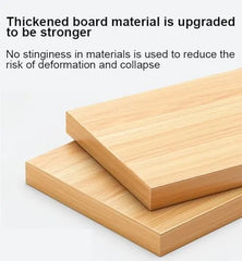 Noptiera din Lemn cu 2 Sertare si Raft de Depozitare, Design Minimalist Modern - imagine 5