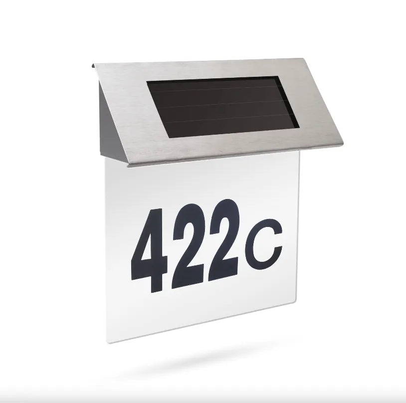 Numar de Casa din Inox cu Iluminare LED si Alimentare Solara - imagine 3