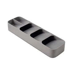 Organizator tacamuri sertar, 5 compartimente, gri, 40x11x5,5 cm