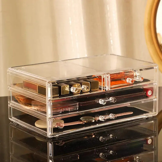 Organizator Cosmetic cu 16 Compartimente și 4 Sertare