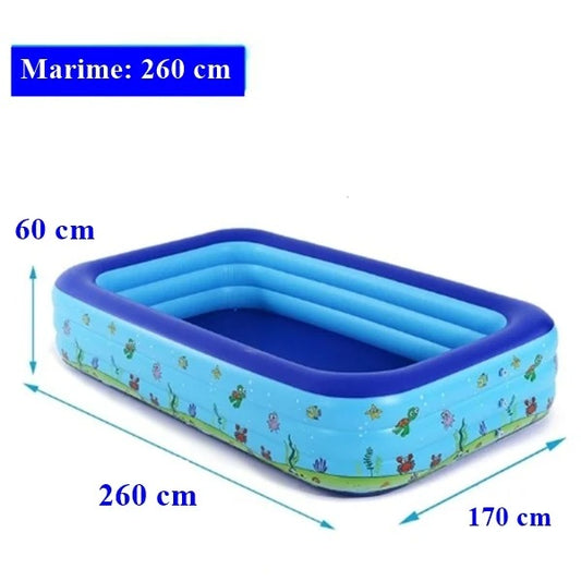 Piscina gonflabila copii dreptunghiulara 260 x 165 x 54 cm