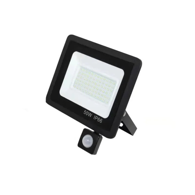 Proiector LED 50W cu Senzor de Miscare, Rezistent la Apa IP66, Lumina Rece 220V