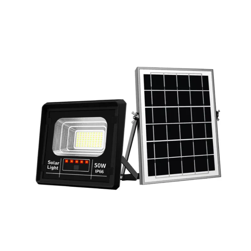 Proiector Solar Jortan 100W IP66 cu Indicator Baterie si Telecomanda 6500K