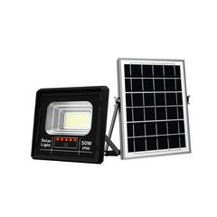 Proiector Solar Jortan 500W IP66 cu Indicator Baterie si Telecomanda 6500K