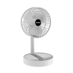 Ventilator alb minimalist, potrivit pentru birou și acasă