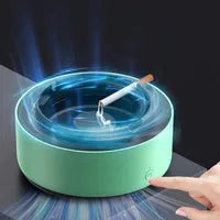 Scrumiera Electrica Inteligenta cu Aspiratie 360 Grade, Alba