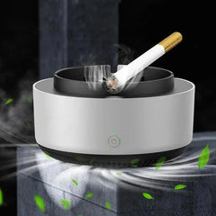 Scrumiera Electrica Inteligenta cu Aspiratie 360 Grade, Alba - imagine 2