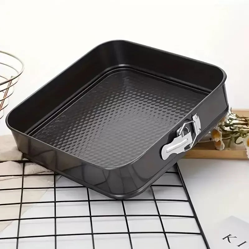 Set 3 Forme pentru Prăjituri, Inima, Patrat, Rotund, Baza detasabila, acoperire antiaderenta, 24 cm/26 cm/28 cm - Promagg.ro