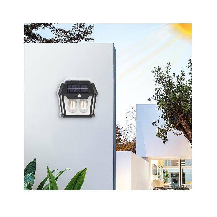 Set 3 Lampi Solare de Perete cu 2 Becuri Tip Clasic LED cu Senzor de Mișcare - Promagg.ro