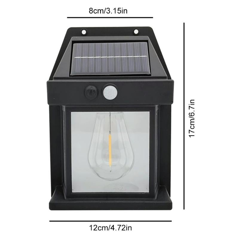 Set 3 Lămpi Solare de Perete Tip Bec Clasic cu Senzor de Mișcare - Promagg.ro
