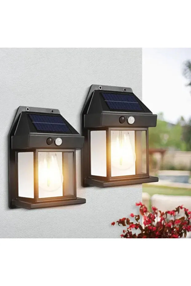 Set de 6 Lampi Solare tip Felinar cu Senzor de Miscare, Lumina Calda 18W - imagine 6