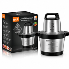 Tocător Electric Profesional RAF cu Bol Inox și Lame din Oțel Inoxidabil