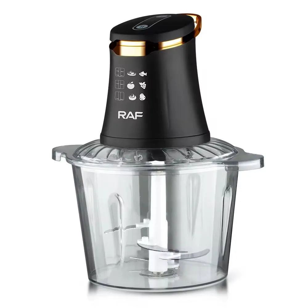 Tocător Electric Multifuncțional RAF cu Bol Transparent 3L și 4 Lame Duble din Oțel Inoxidabil - imagine 2