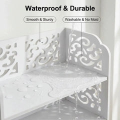 Pantofar din Lemn Alb cu 5 Rafturi, 90x24x62 cm
